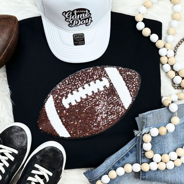 Sequin Football Sweatshirt