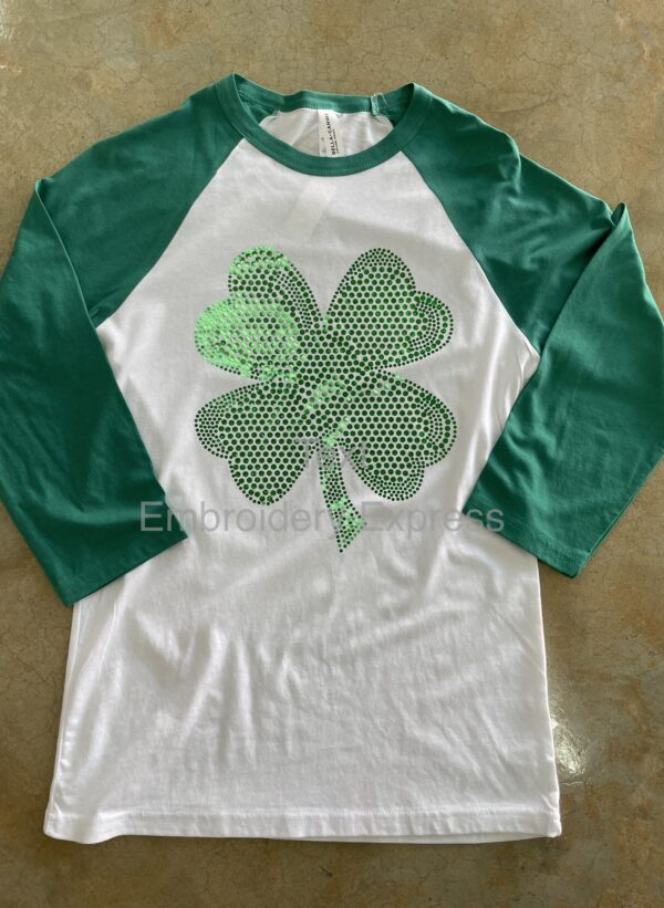 Shamrock 3/4 sleeve raglan